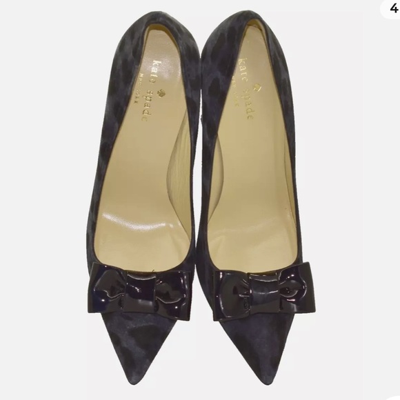 Kate Spade Leena Leopard Suede Block Heel, Size: 8.5 - Picture 2 of 2